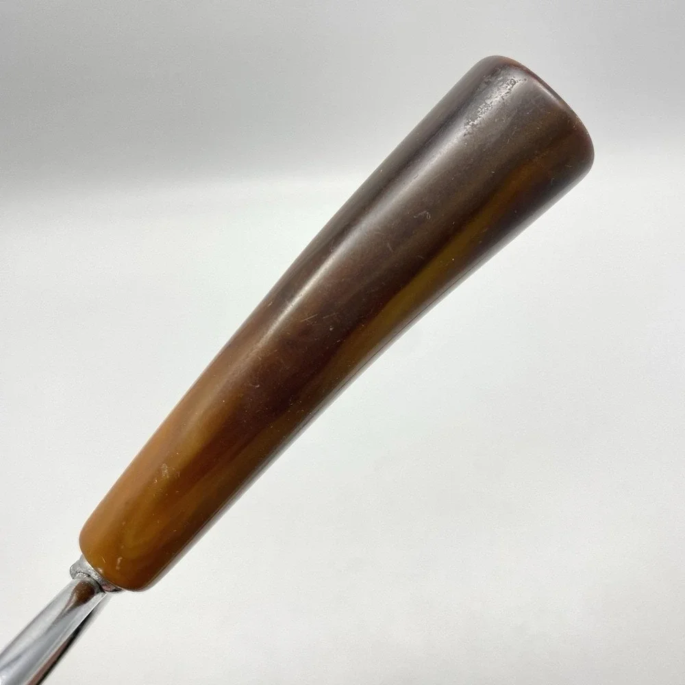 Vtg 4 Barware Utensils Marbled Faux Horn‎ Bottle Opener Cheese Slicer Tongs Fork
